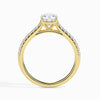 Jewelove™ Rings Women's Band only / VVS G 50-Pointer Cushion Cut Solitaire Diamond Shank 18K Yellow Gold Ring JL AU 19013Y-A
