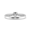 Jewelove™ Rings Women's Band only / VVS G 50-Pointer Cushion Cut Solitaire Diamond Shank Platinum Engagement Ring JL PT 1279-A