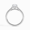 Jewelove™ Rings Women's Band only / VVS G 50-Pointer Cushion Cut Solitaire Diamond Shank Platinum Engagement Ring JL PT 19013-A