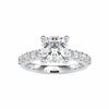 Jewelove™ Rings VVS GH / Women's Band only 50-Pointer Cushion Cut Solitaire Diamond Shank Platinum Ring JL PT 0111-A