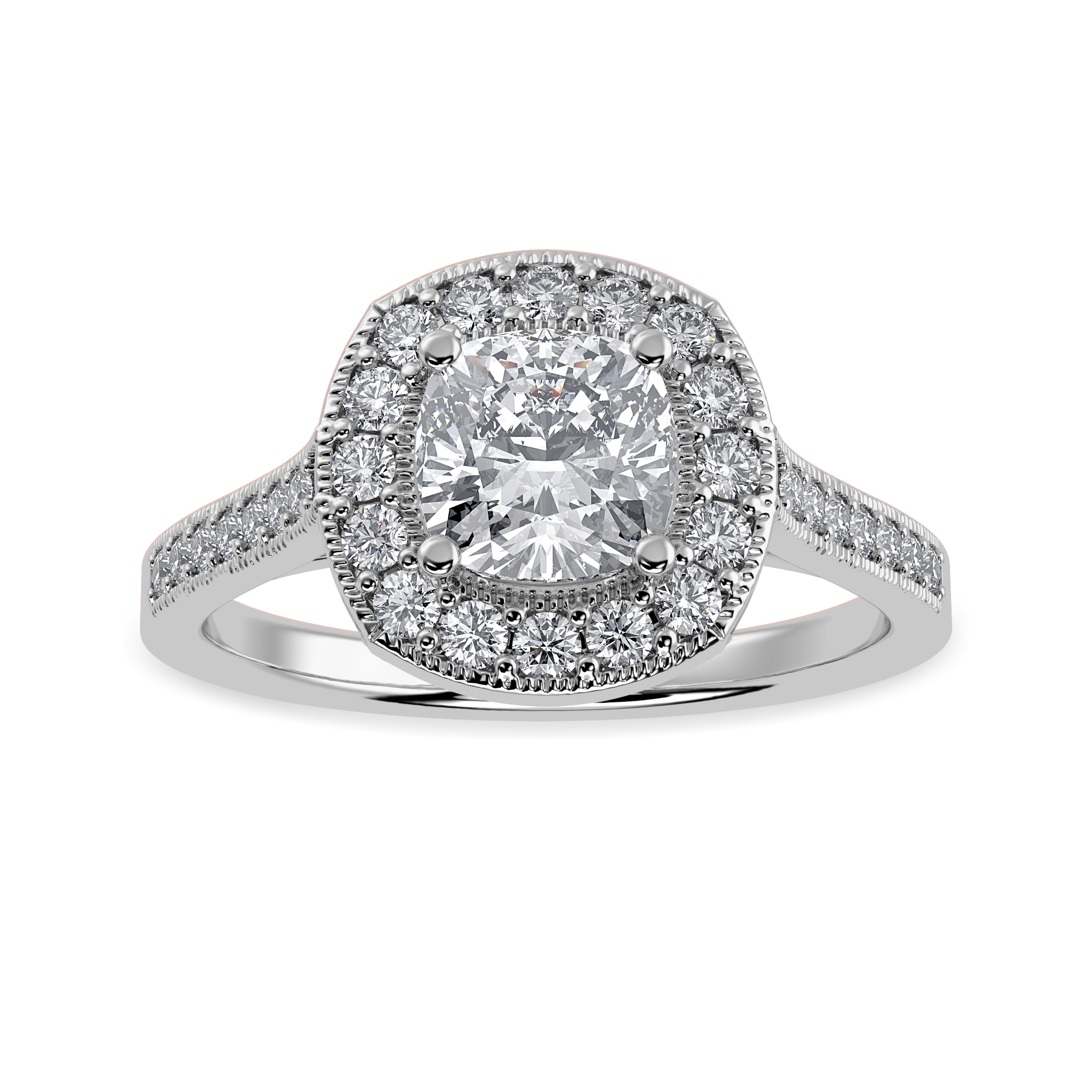 Cushion shaped diamond cluster engagement ring! My dream ring! Still can't  believe its mine! #… | Dream engagement rings, Big wedding rings, Future engagement  rings