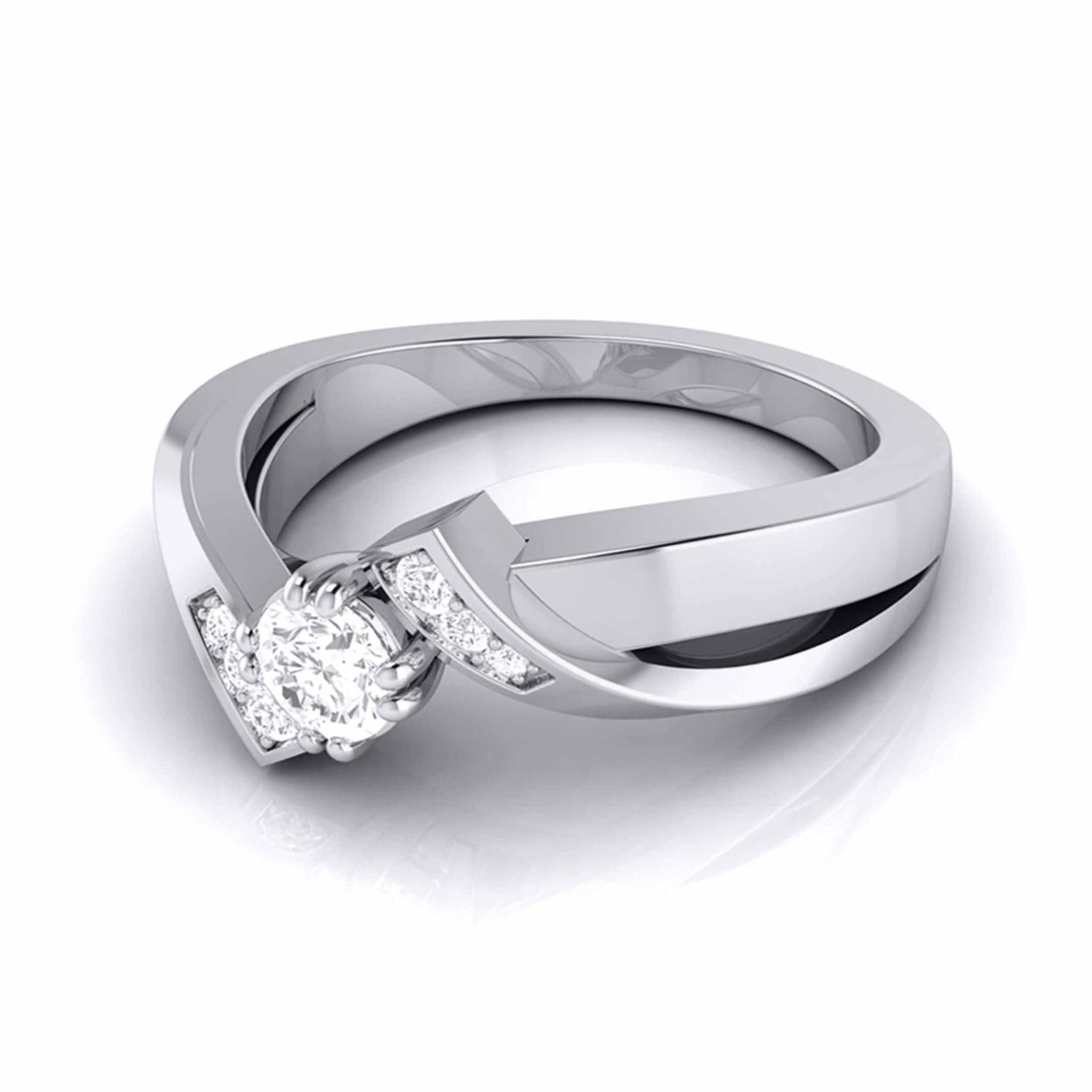 Jewelove™ Rings Women's Band only / VS J 50-Pointer Designer Platinum Diamond Engagement Ring JL PT G 104-B