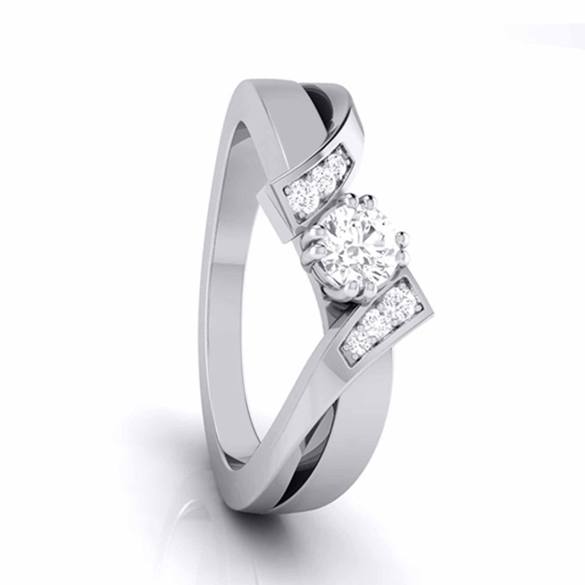 Jewelove™ Rings Women's Band only / VS J 50-Pointer Designer Platinum Diamond Engagement Ring JL PT G 104-B