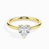Jewelove™ Rings Women's Band only / VS I 50-Pointer Heart Cut Solitaire Diamond 18K Yellow Gold Ring JL AU 19008Y-A