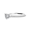 Jewelove™ Rings I VS / Women's Band only 50-Pointer Heart Cut Solitaire Diamond Accents Shank Platinum Ring JL PT 1243-A