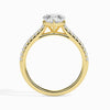 Jewelove™ Rings Women's Band only / VS I 50-Pointer Heart Cut Solitaire Diamond Shank 18K Yellow Gold Ring JL AU 19018Y-A