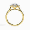 Jewelove™ Rings Women's Band only / VS I 50-Pointer Heart Cut Solitaire Halo Diamond 18K Yellow Gold Ring JL AU 19028Y-A