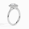 Jewelove™ Rings I VS / Women's Band only 50-Pointer Heart Cut Solitaire Halo Diamond Platinum Ring JL PT 19028-A