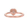 Jewelove™ Rings Women's Band only / VS I 50-Pointer Heart Cut Solitaire Halo Diamond Shank 18K Rose Gold Ring JL AU 1289R-A