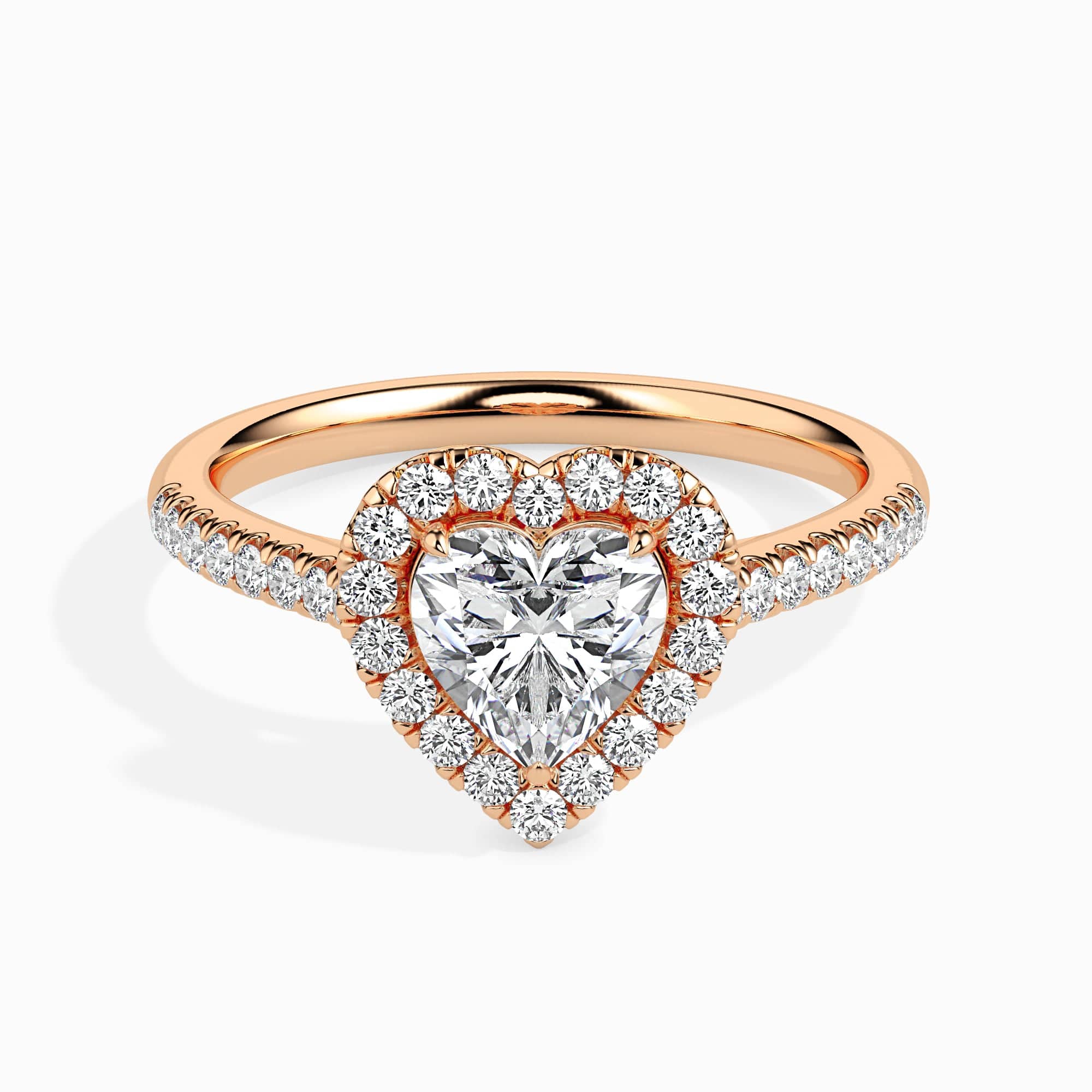 Fluted Asymmetrical Diamond Heart Shape Ring – 770 Fine Jewelry