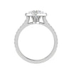 Jewelove™ Rings I VS / Women's Band only 50-Pointer Heart Solitaire Halo Diamond Shank Platinum Ring JL PT RH HS 139-A