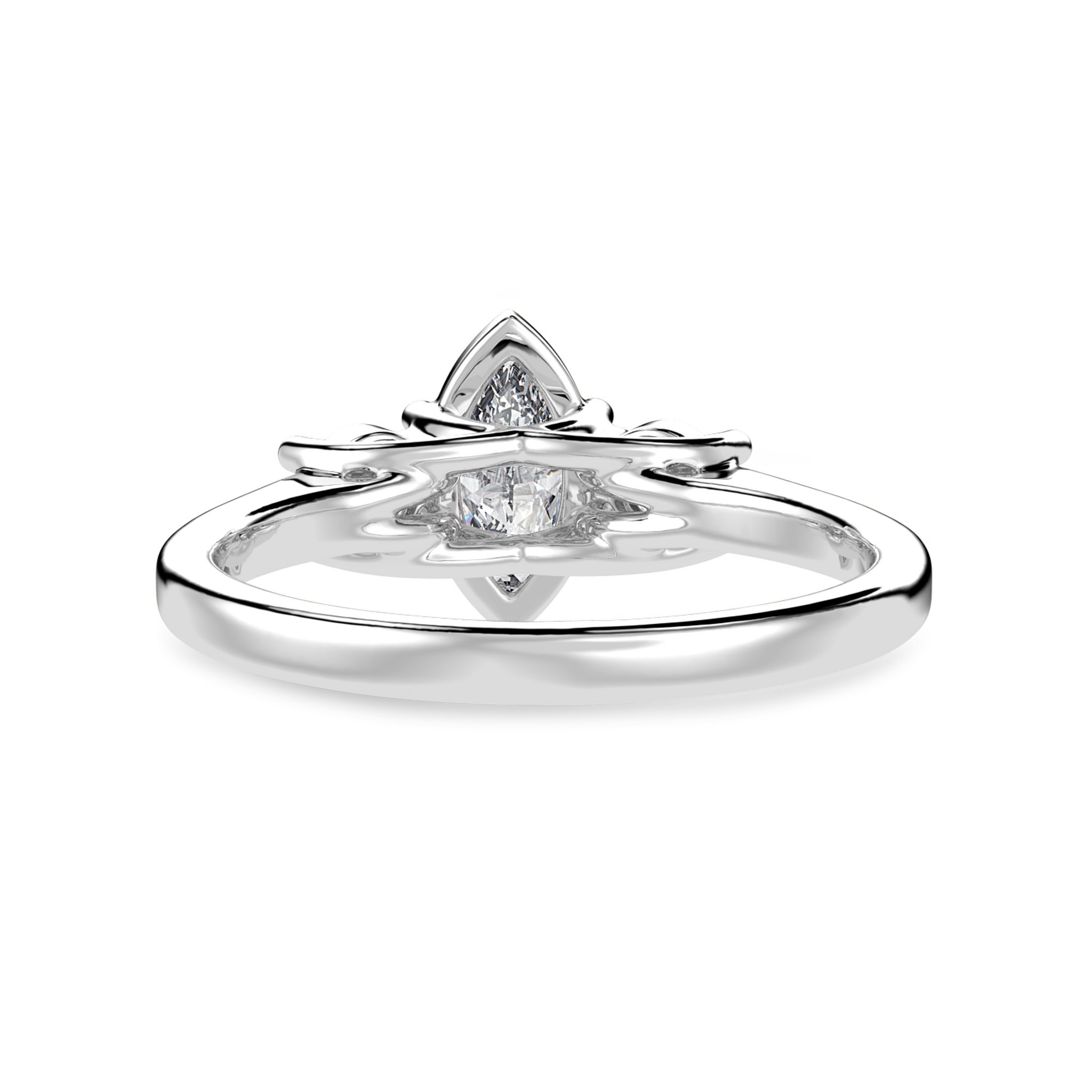 Jewelove™ Rings I VS / Women's Band only 50-Pointer Marquise Cut Solitaire Diamond Accents Platinum Ring JL PT 1236-A