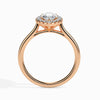 Jewelove™ Rings Women's Band only / VS I 50-Pointer Marquise Cut Solitaire Halo Diamond 18K Rose Gold Ring JL AU 19029R-A
