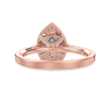 Jewelove™ Rings Women's Band only / VS I 50-Pointer Marquise Cut Solitaire Halo Diamond Shank 18K Rose Gold Ring JL AU 1326R-A