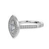 Jewelove™ Rings I VS / Women's Band only 50-Pointer Marquise Cut Solitaire Halo Diamond Shank Platinum Ring JL PT 1326-A