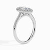 Jewelove™ Rings I VS / Women's Band only 50-Pointer Marquise Cut Solitaire Halo Diamond Shank Platinum Ring JL PT 19039-A