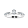 Jewelove™ Rings I VS / Women's Band only 50-Pointer Oval Cut Solitaire Diamond Shank Platinum Ring JL PT 1283-A