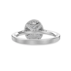 Jewelove™ Rings I VS / Women's Band only 50-Pointer Oval Cut Solitaire Halo Diamond Shank Platinum Ring JL PT 1325-A