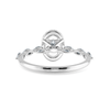 Jewelove™ Rings I VS / Women's Band only 50-Pointer Oval Cut Solitaire Halo Diamonds with Marquise Cut Accents Platinum Ring JL PT 1275-A