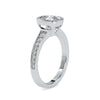Jewelove™ Rings VS I / Women's Band only 50-Pointer Oval Cut Solitaire Platinum Diamond Shank Ring JL PT 0092-A
