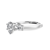 Jewelove™ Rings I VS / Women's Band only 50-Pointer Pear Cut Solitaire Diamond Accents Platinum Ring JL PT 1235-A