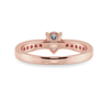 Jewelove™ Rings Women's Band only / VS I 50-Pointer Pear Cut Solitaire Diamond Shank 18K Rose Gold Ring JL AU 1284R-A