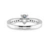 Jewelove™ Rings I VS / Women's Band only 50-Pointer Pear Cut Solitaire Diamond Shank Platinum Ring JL PT 1284-A