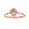 Jewelove™ Rings Women's Band only / VS I 50-Pointer Pear Cut Solitaire Halo Diamond Shank 18K Rose Gold Ring JL AU 1292R-A