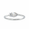 Jewelove™ Rings VS I / Women's Band only 50-Pointer Pear cut Solitaire Platinum Ring with Round Brilliant Cut Diamond JL PT 0675-A