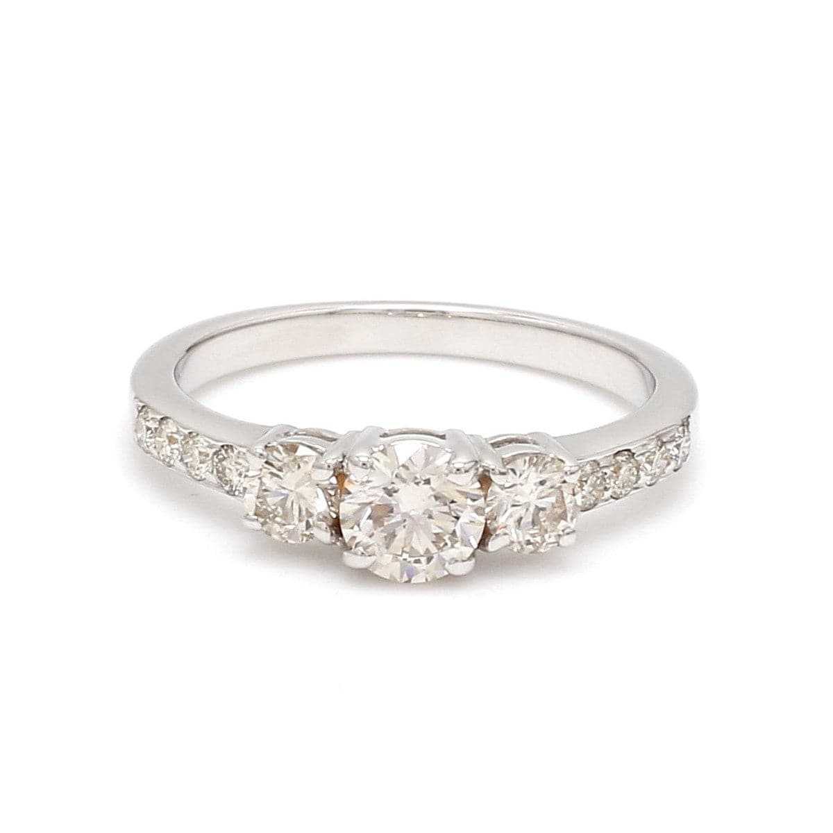 Jewelove™ Rings J VS / Women's Band only 50-Pointer Platinum Solitaire Engagement Ring with Diamond Accents JL PT 327-A