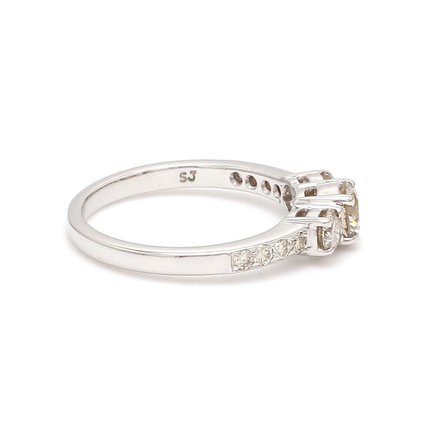 Jewelove™ Rings J VS / Women's Band only 50-Pointer Platinum Solitaire Engagement Ring with Diamond Accents JL PT 327-A