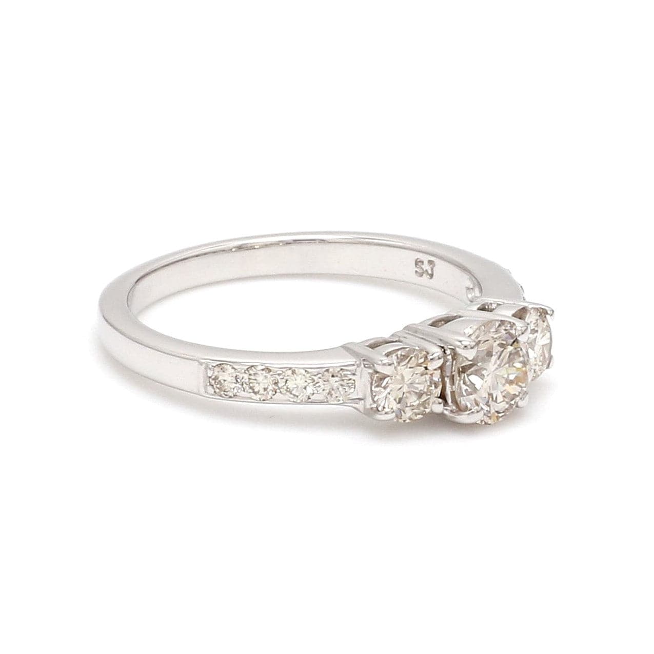 Jewelove™ Rings J VS / Women's Band only 50-Pointer Platinum Solitaire Engagement Ring with Diamond Accents JL PT 327-A