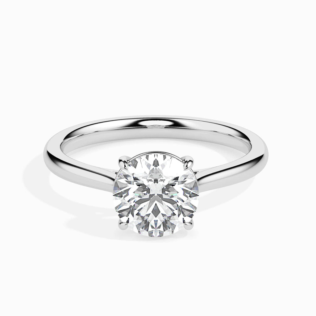 Jewelove™ Rings Women's Band only / VS J 50-Pointer Platinum Solitaire Ring for Women JL PT 19001-A