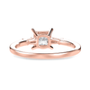 Jewelove™ Rings Women's Band only / VS I 50-Pointer Princess Cut Solitaire Baguette Diamond Accents 18K Rose Gold Ring JL AU 1211R-A
