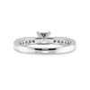 Jewelove™ Rings I VS / Women's Band only 50-Pointer Princess Cut Solitaire Diamond Shank Platinum Ring JL PT 1285-A
