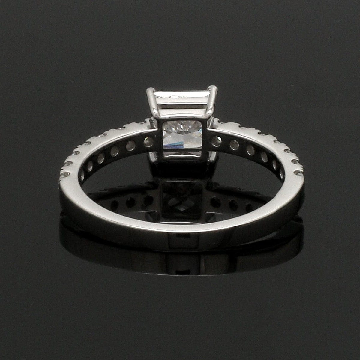 Jewelove™ Rings I VS / Women's Band only 50-Pointer Princess Cut Solitaire Diamond Shank Platinum Ring JL PT 1313-A