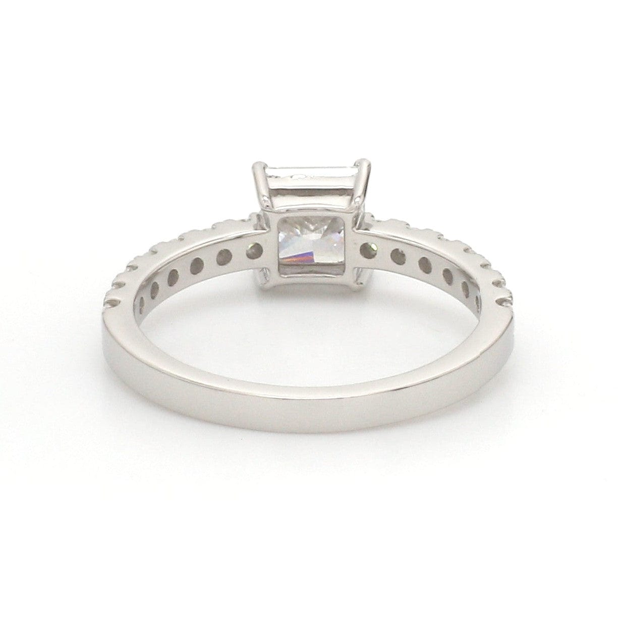 Jewelove™ Rings I VS / Women's Band only 50-Pointer Princess Cut Solitaire Diamond Shank Platinum Ring JL PT 1313-A