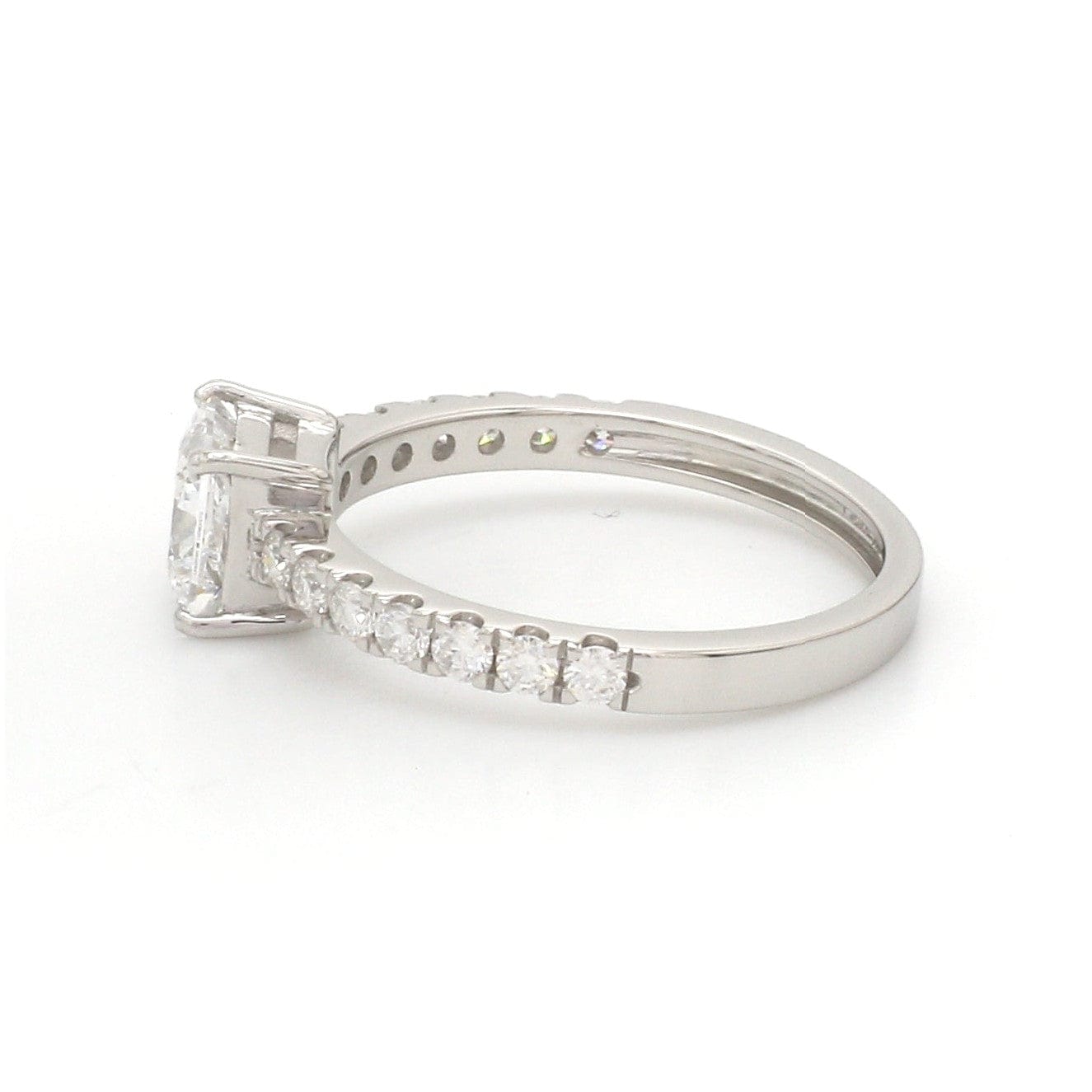 Jewelove™ Rings I VS / Women's Band only 50-Pointer Princess Cut Solitaire Diamond Shank Platinum Ring JL PT 1313-A