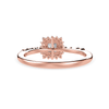 Jewelove™ Rings Women's Band only / VS I 50-Pointer Princess Cut Solitaire Halo Diamond Shank 18K Rose Gold Ring JL AU 1248R-A