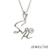 Jewelove™ Necklaces & Pendants 50-Pointer Solitaire Customised Platinum Name Pendant JL PT P 331