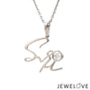 Jewelove™ Necklaces & Pendants 50-Pointer Solitaire Customised Platinum Name Pendant JL PT P 331