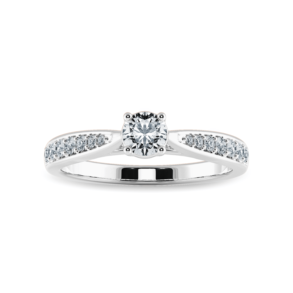 Jewelove™ Rings J VS / Women's Band only 50-Pointer Solitaire Diamond Shank Platinum Ring JL PT 1286-A