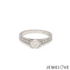 Jewelove™ Rings J VS / Women's Band only 50-Pointer Solitaire Diamond Shank Platinum Ring JL PT 1324-A