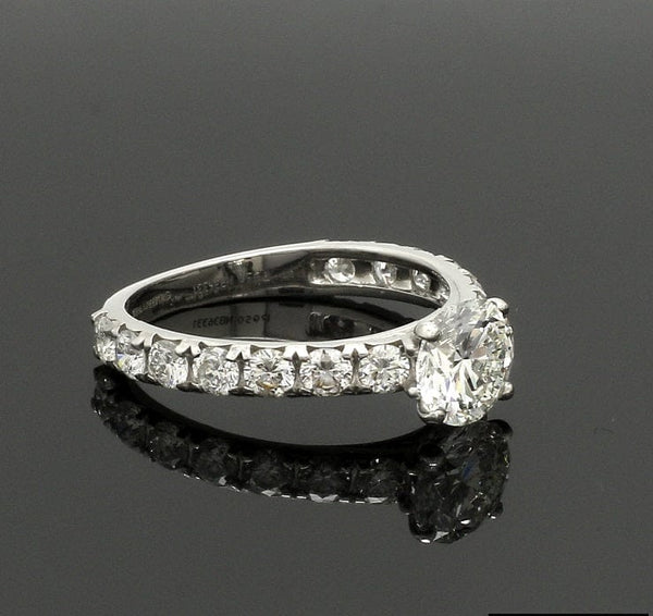 Jewelove™ Rings VS J / Women's Band only 50-Pointer Solitaire Diamond Shank Platinum Ring JL PT 1350