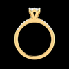 Jewelove™ Rings Women's Band only / VS J 50-Pointer Solitaire Diamond Shank Yellow Gold Ring JL AU G 105Y-A