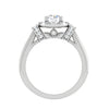 Jewelove™ Rings J VS / Women's Band only 50-Pointer Solitaire Halo Diamond Platinum Engagement Ring JL PT WB5996E-A