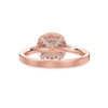 Jewelove™ Rings Women's Band only / VS J 50-Pointer Solitaire Halo Diamond Shank 18K Rose Gold Ring JL AU 1332R-A