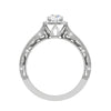 Jewelove™ Rings VS J / Women's Band only 50-Pointer Solitaire Halo Diamond Shank Platinum Ring for Women JL PT RV RD 137-B