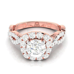 Diamond Engagement Helzberg Rose Gold Rings 50-Pointer