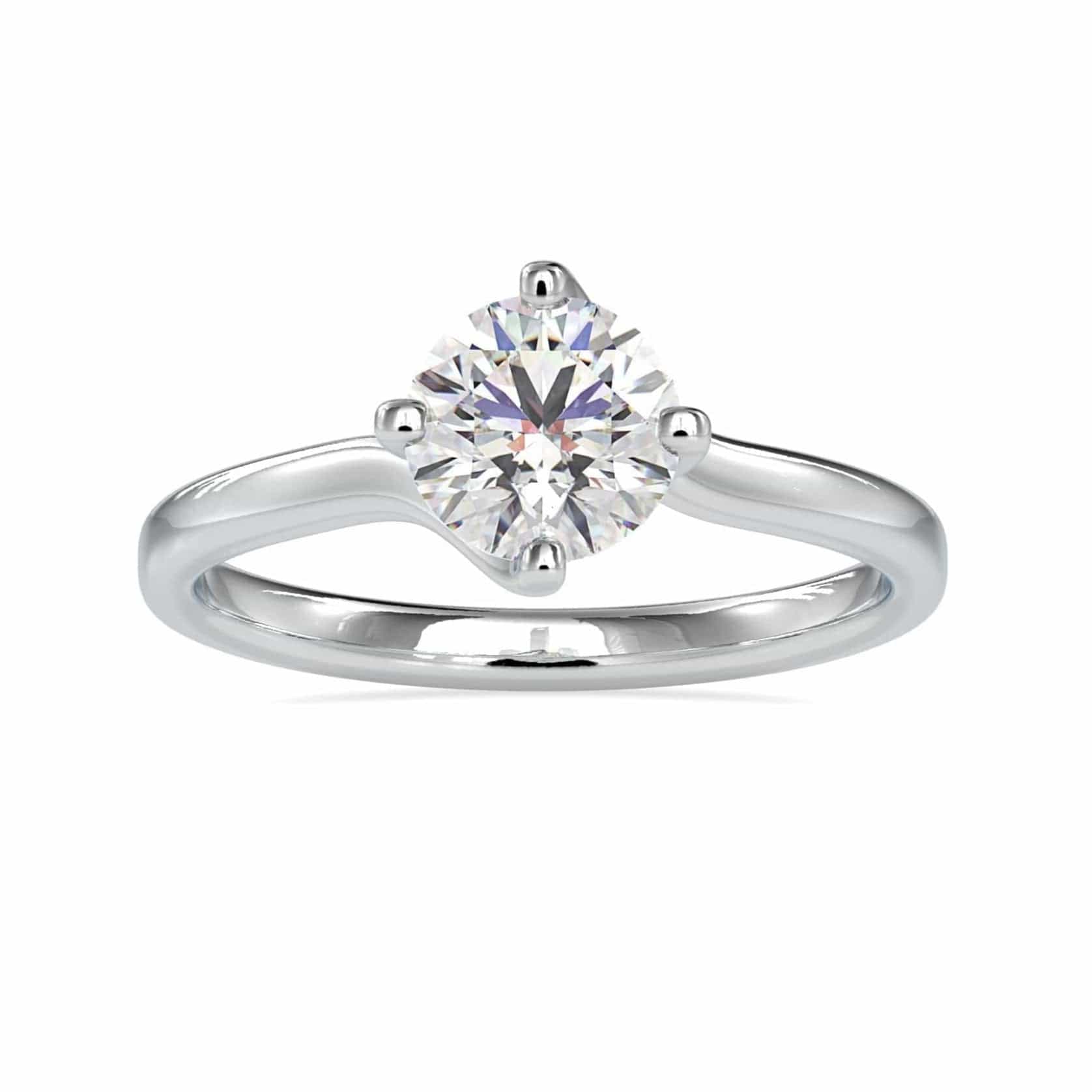 Jewelove™ Rings Women's Band only / VS J 50-Pointer Solitaire Platinum Engagement Ring JL PT 0053-A